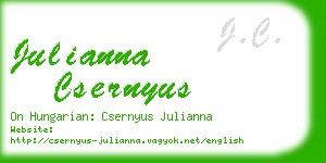 julianna csernyus business card